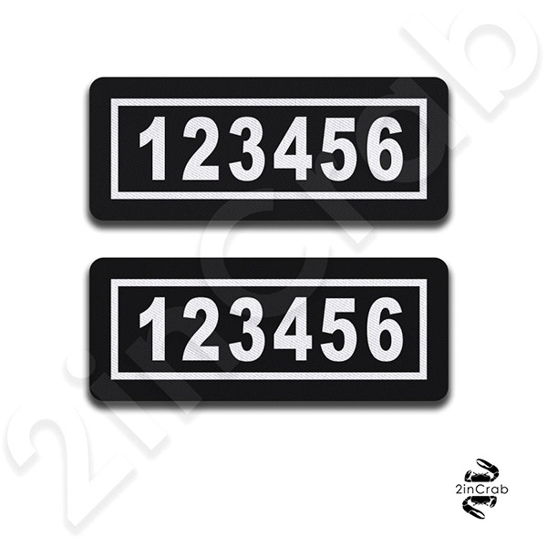 Μητρώα Αστυνομίας Νέου Τύπου Μαύρο Φόντο Άσπρα Γράμματα